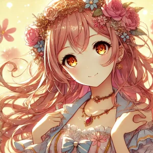 ロズワール邸のメイド服を着たラムが、冷静な表情で腕を組みながら立つ姿